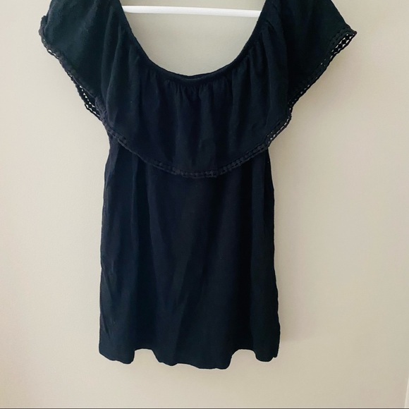 Old Navy Off The Shoulder Top Black Sz Small - Picture 3 of 8